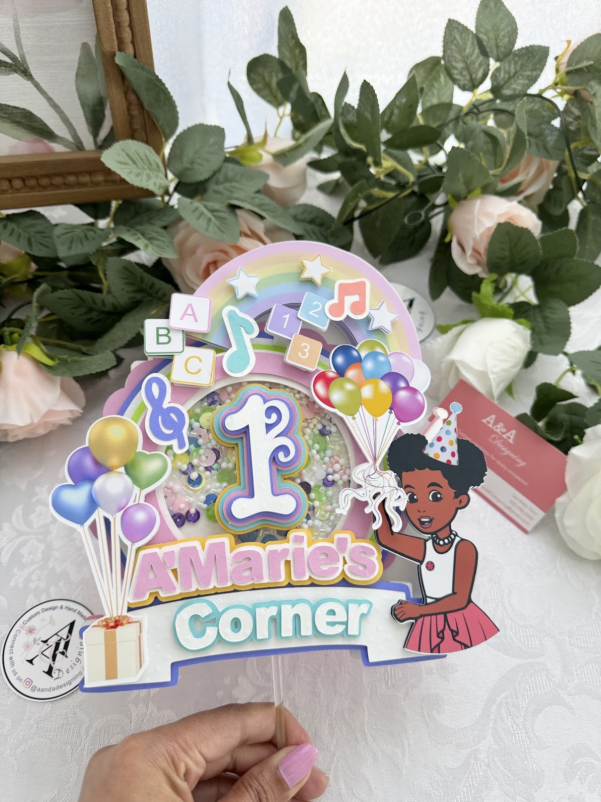 Gracies Corner birthday cake topper