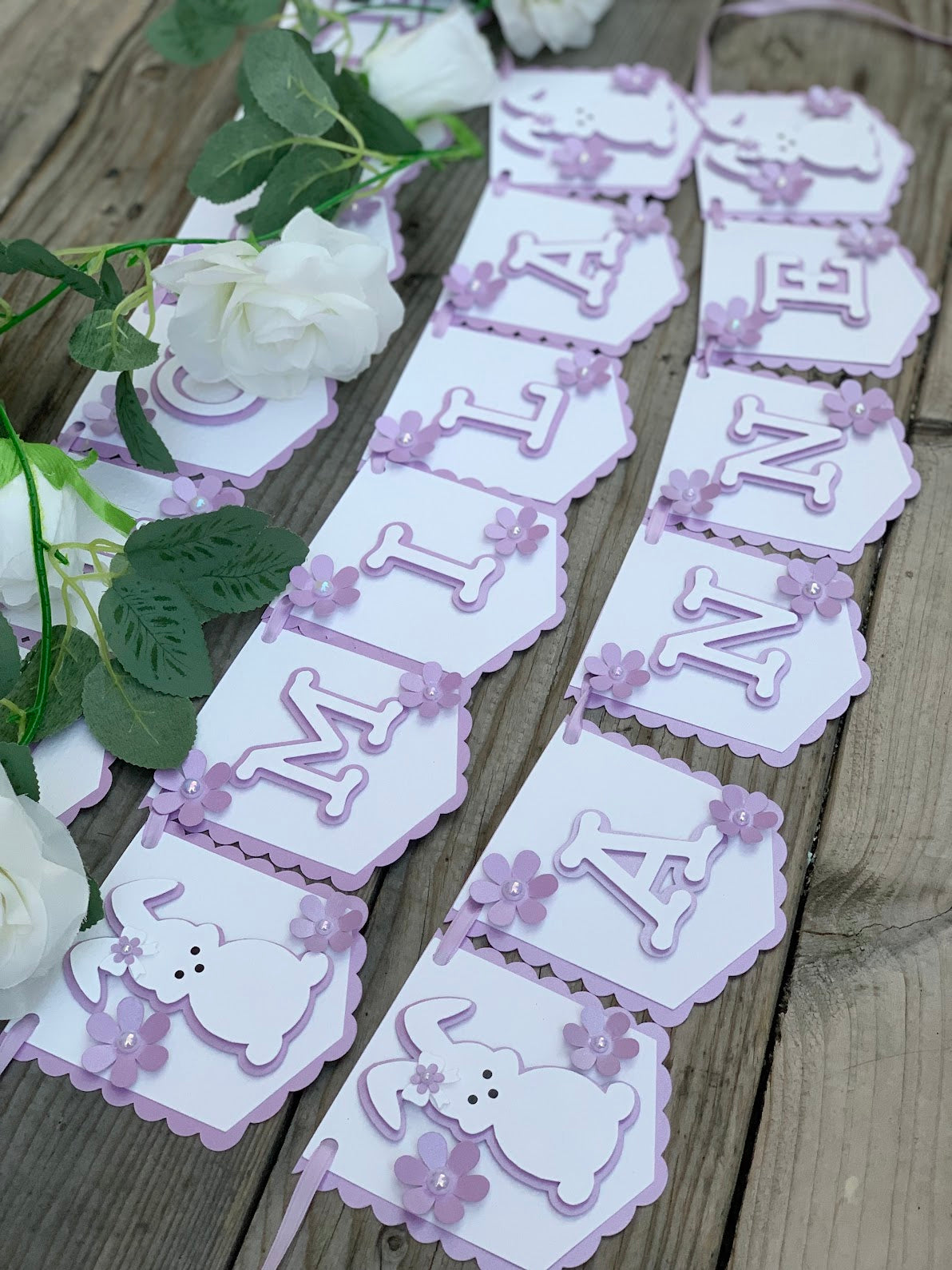 Bunny and Floral welcome baby Banner