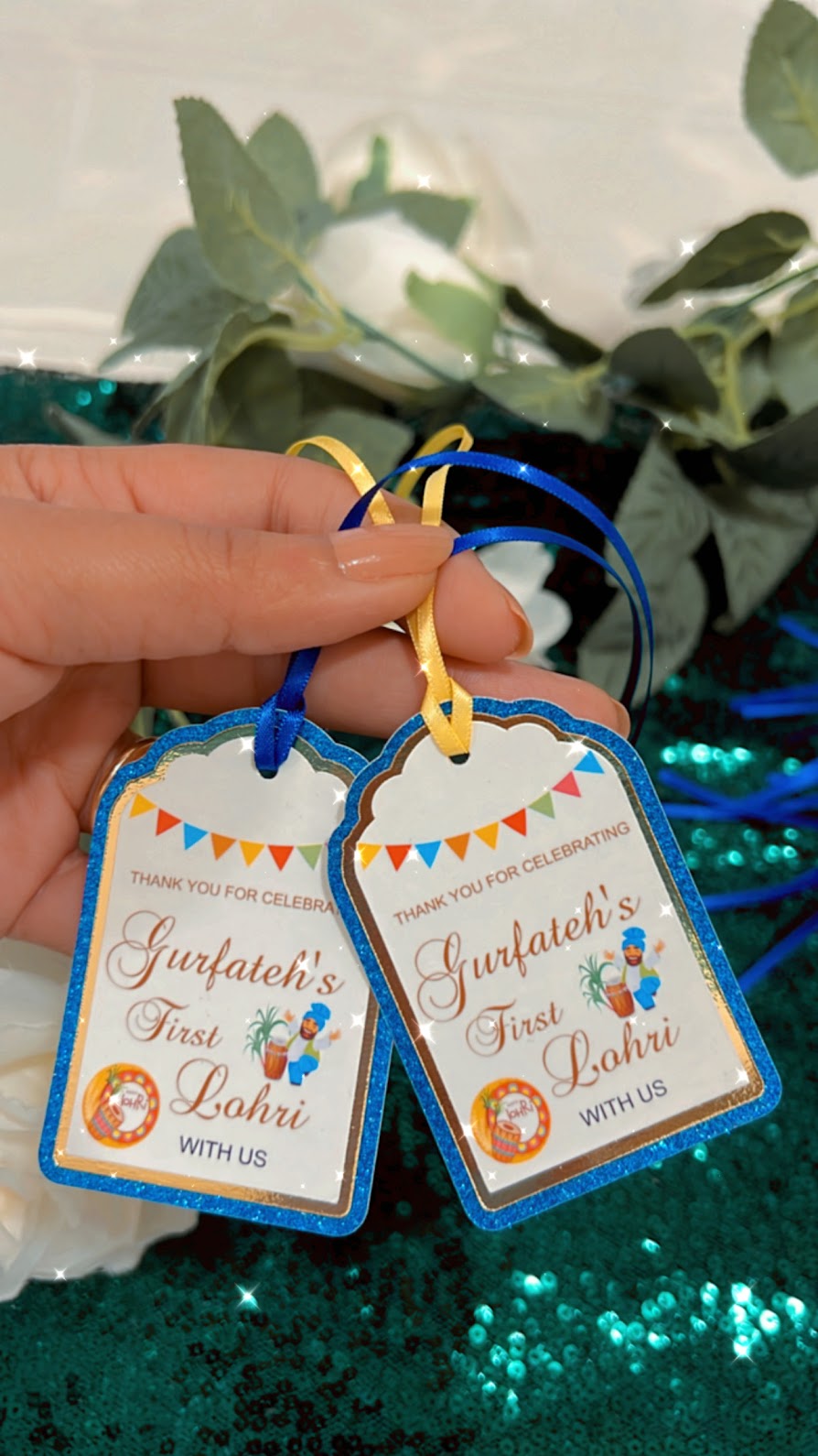 Lohri party gift tags