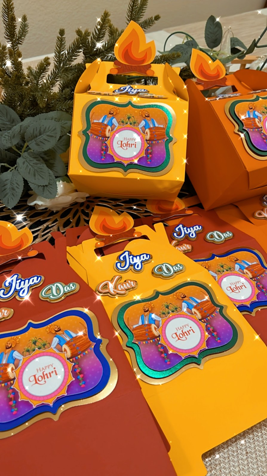 Lohri party favor boxes