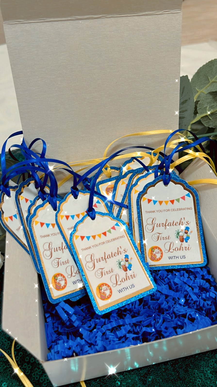 Lohri party gift tags