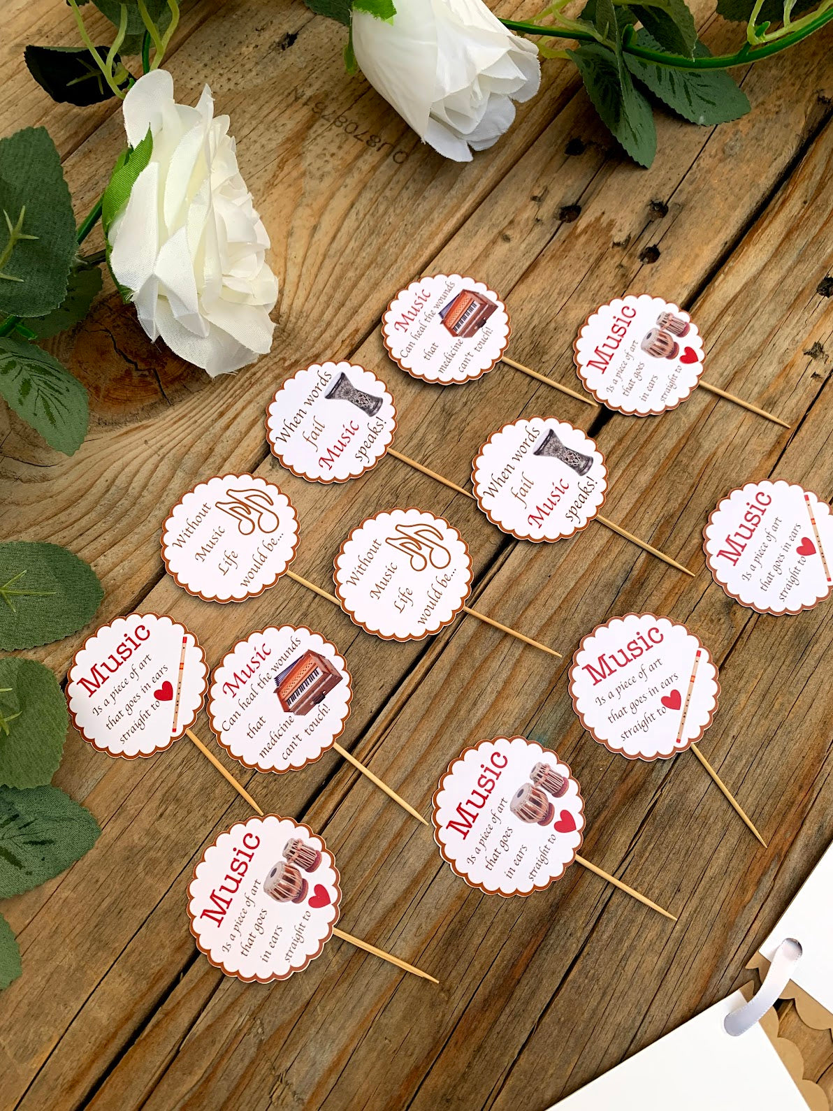 Music theme Cupcake toppers