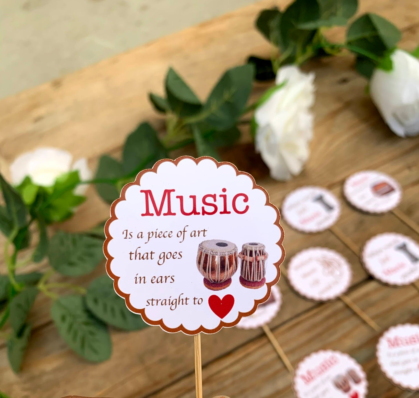 Music theme Cupcake toppers