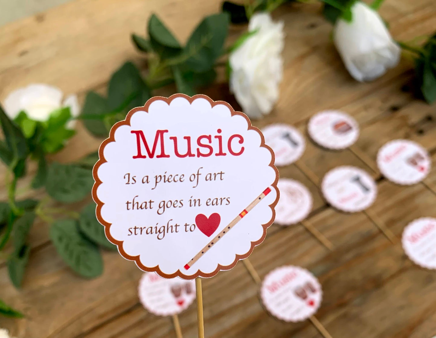 Music theme Cupcake toppers