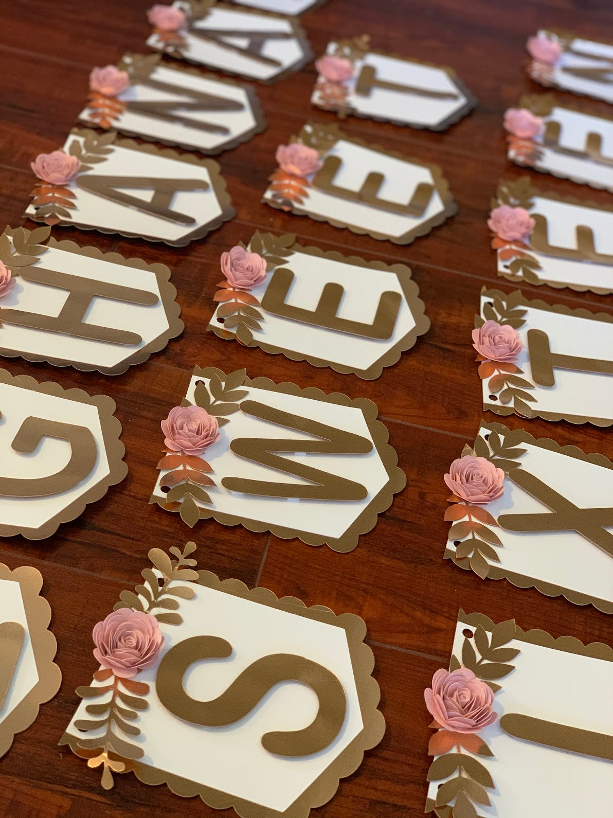 Sweet16 Rose gold and blush birthday banner