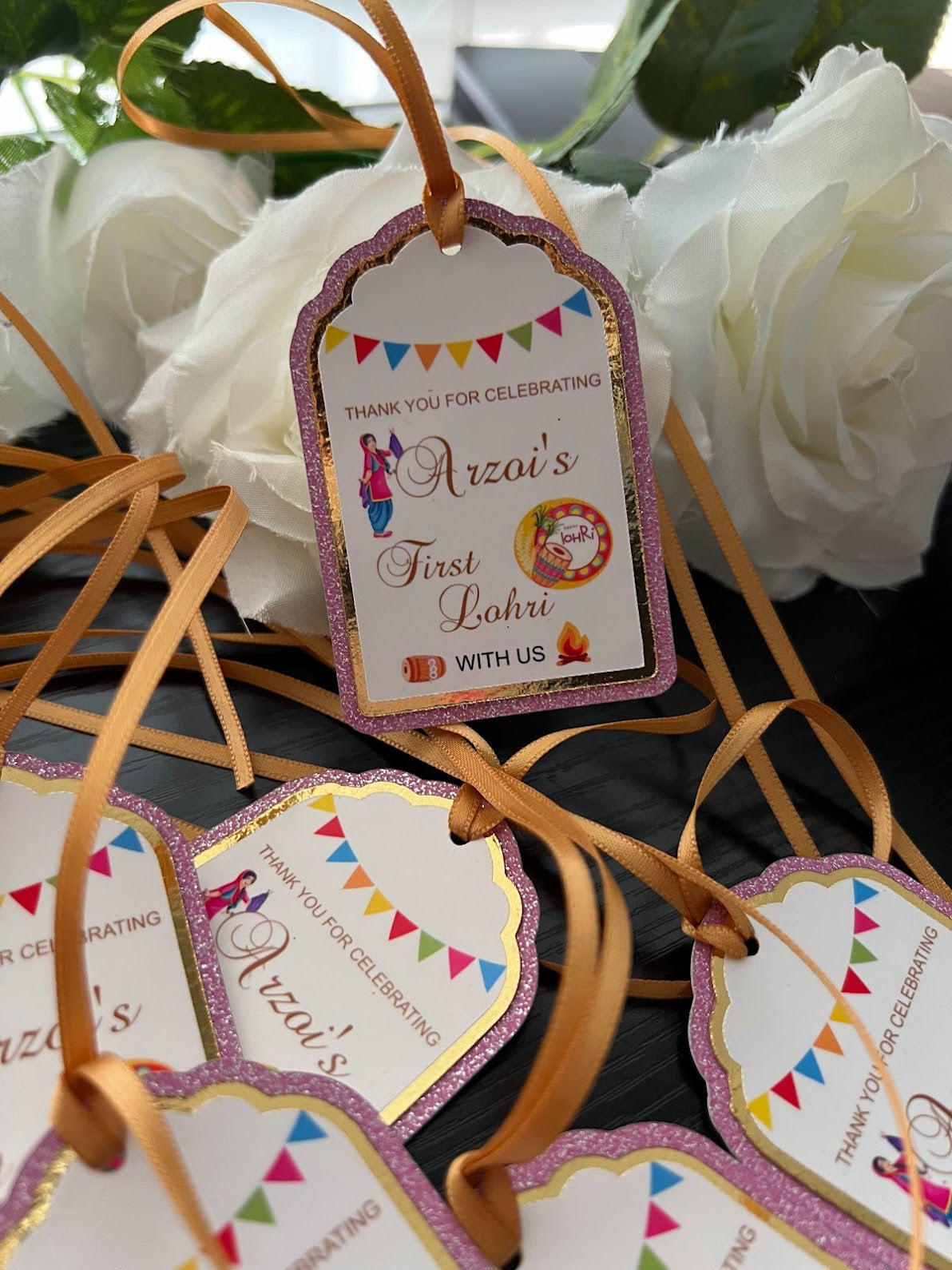 Lohri party gift tags