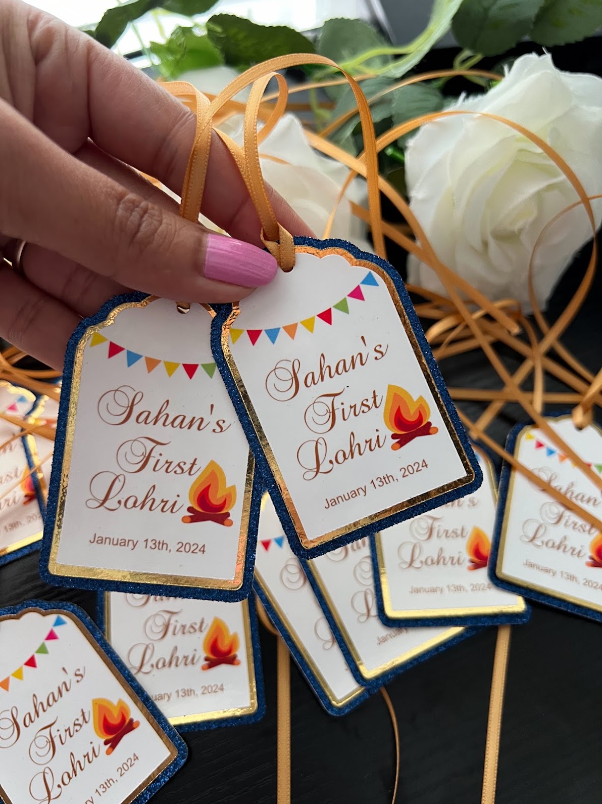 Lohri party gift tags