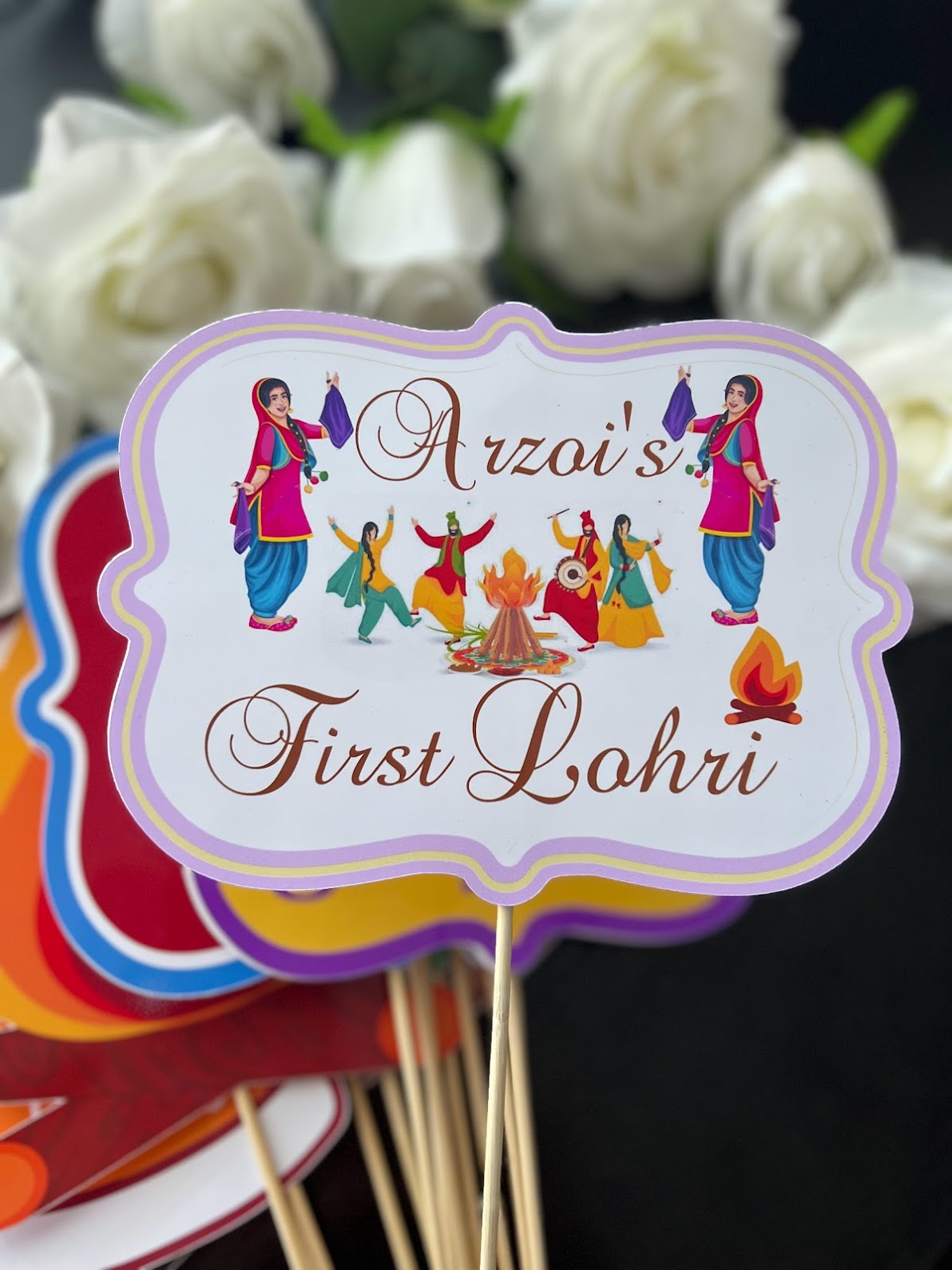 Lohri Party Photo Booth Props