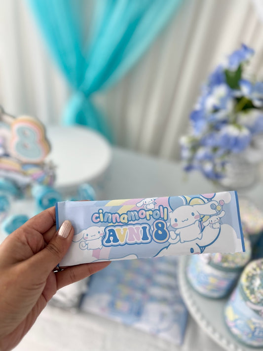 Cinnamoroll favors, Sanrio Hershey's bar, Cinnamoroll wrapped chocolate