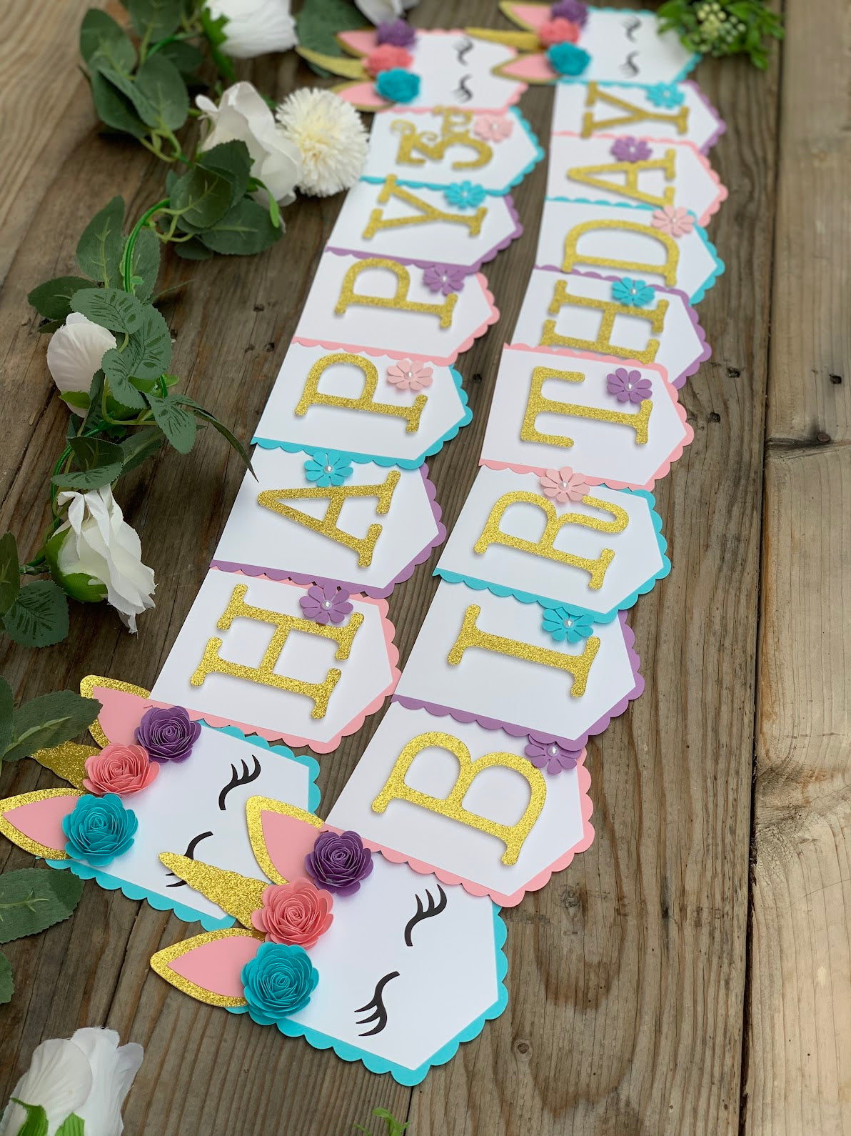 Unicorn Magical Birthday Banner