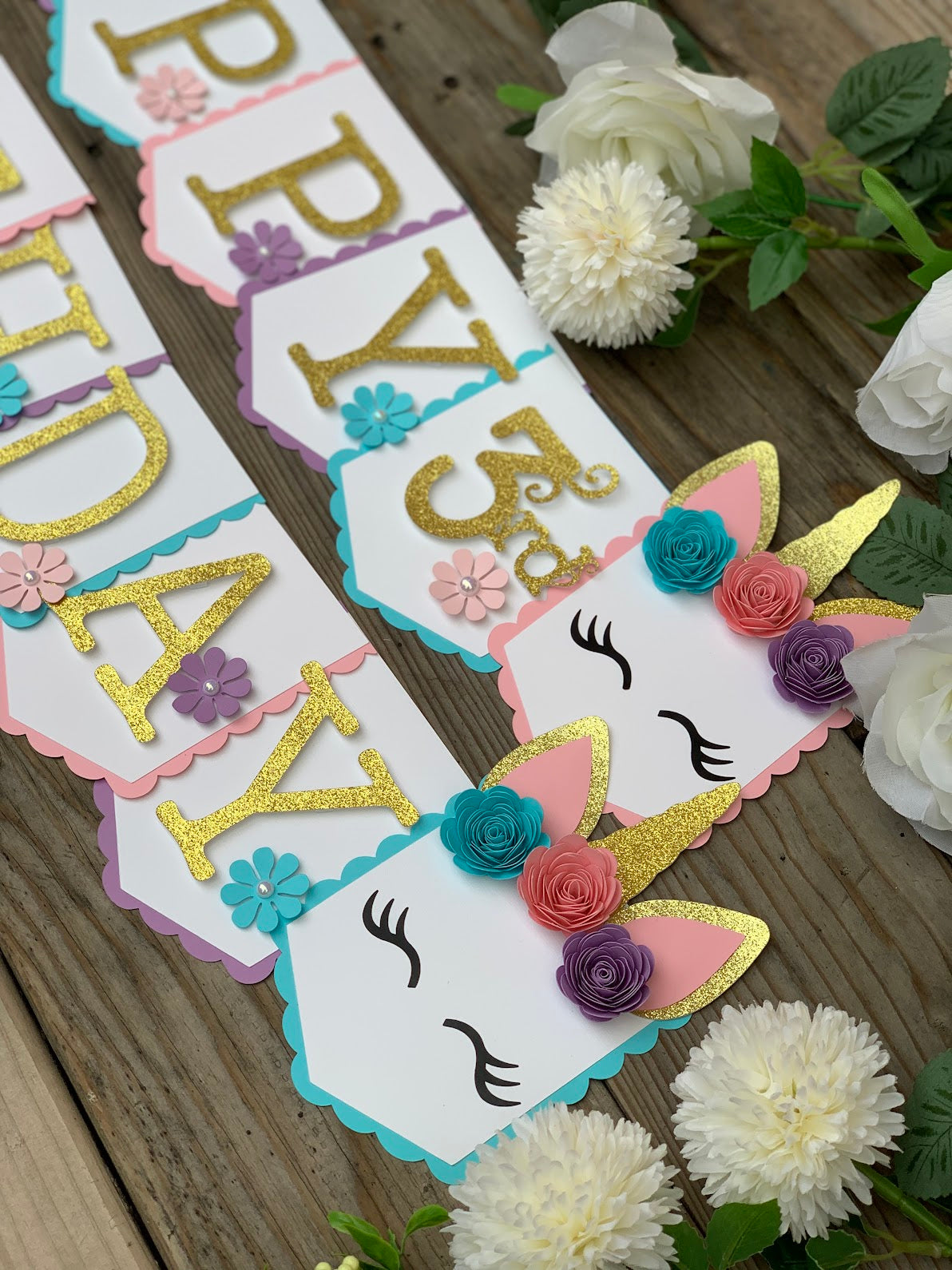 Unicorn Magical Birthday Banner