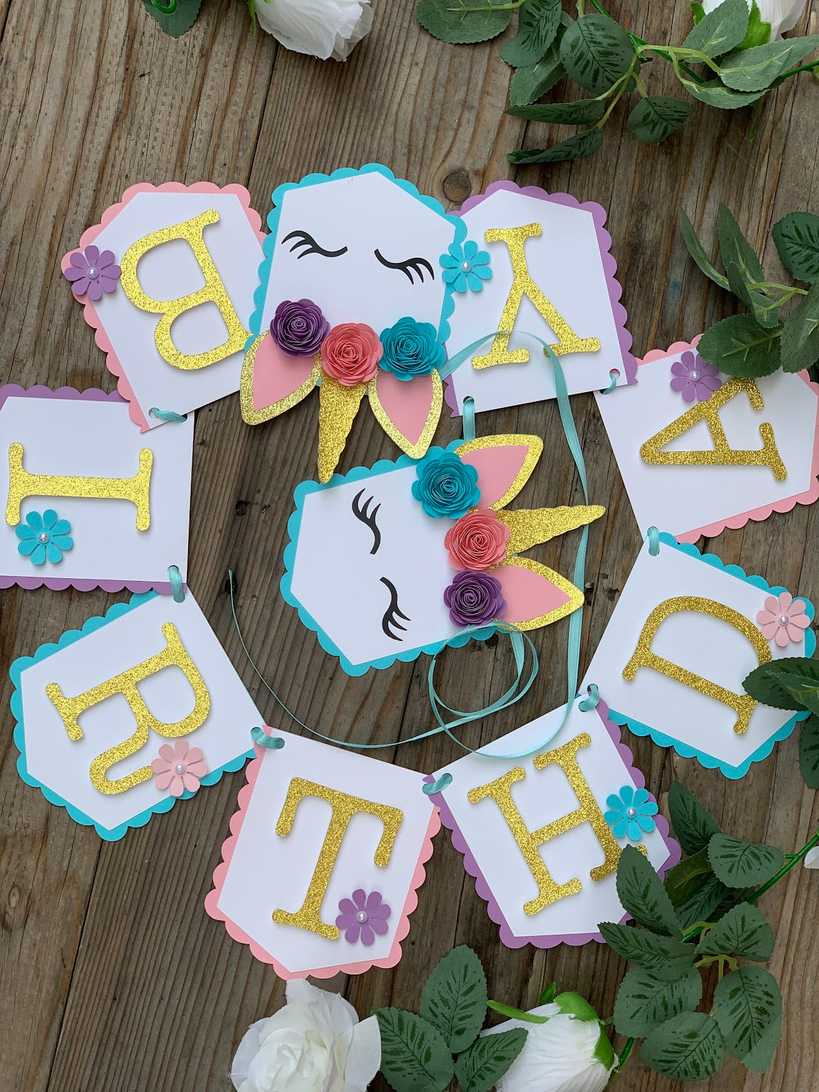 Unicorn Magical Birthday Banner