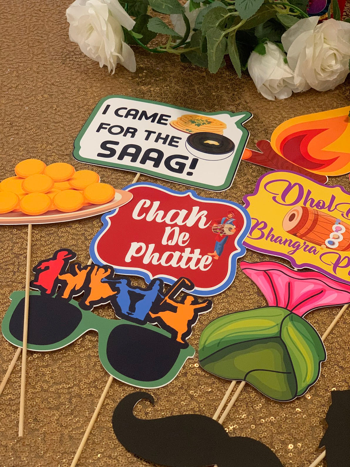 Lohri Party Photo Booth Props