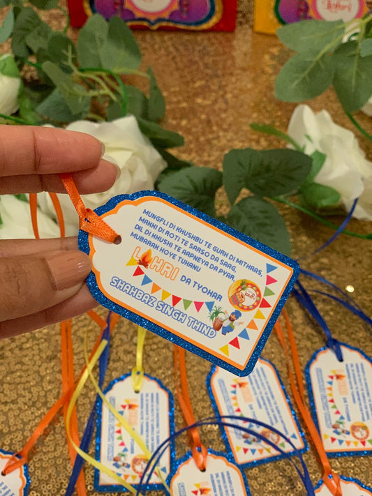 Lohri party gift tags