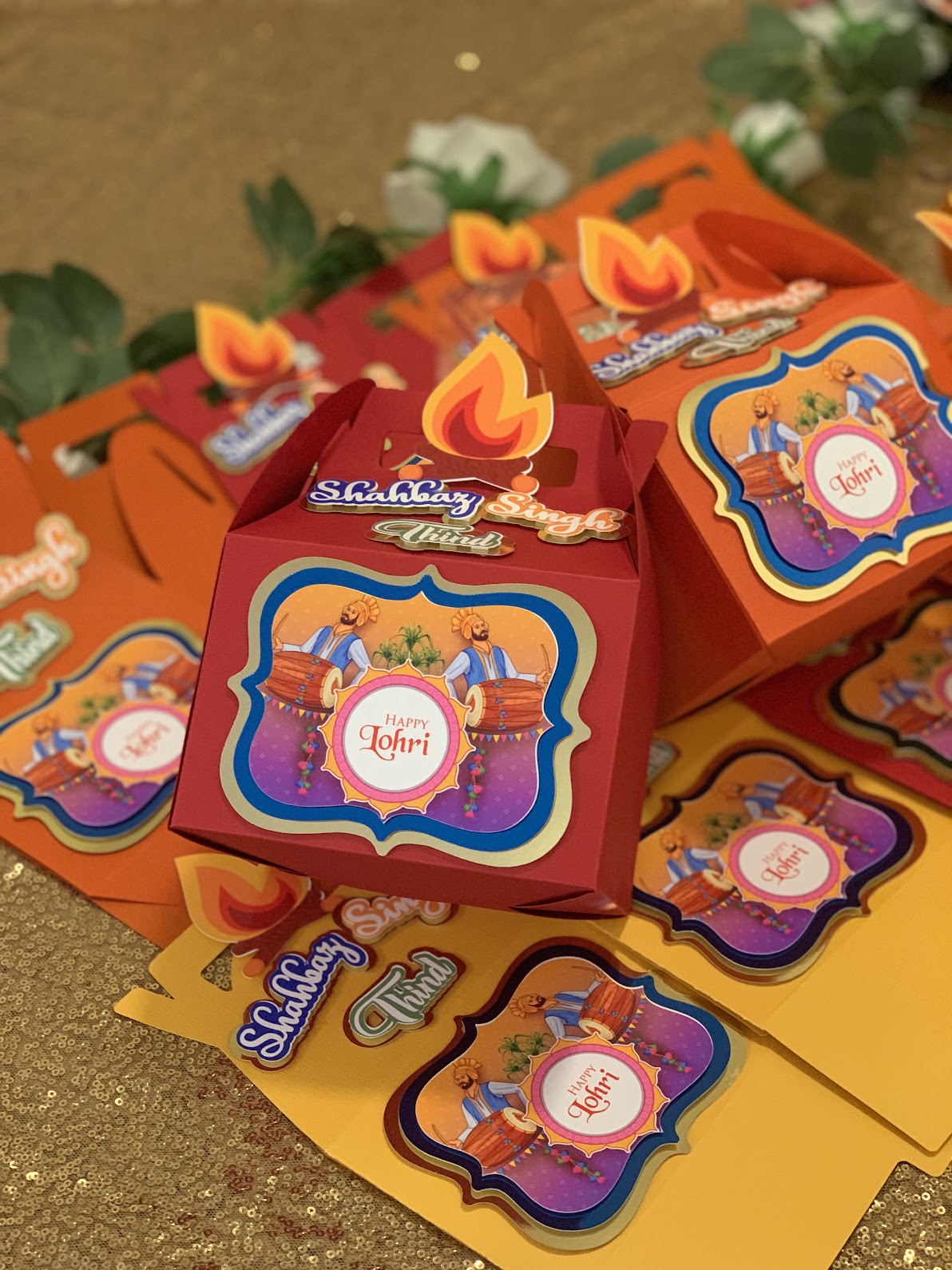 Lohri party favor boxes