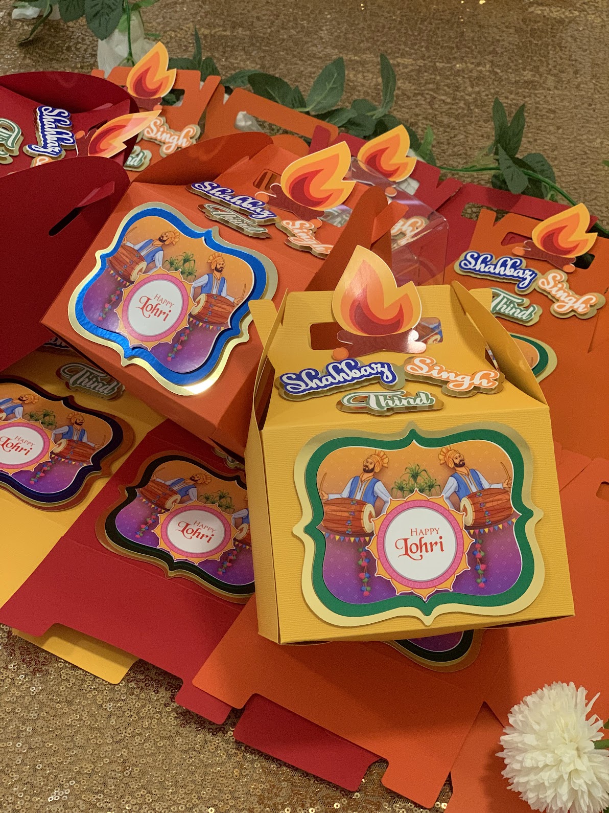 Lohri party favor boxes