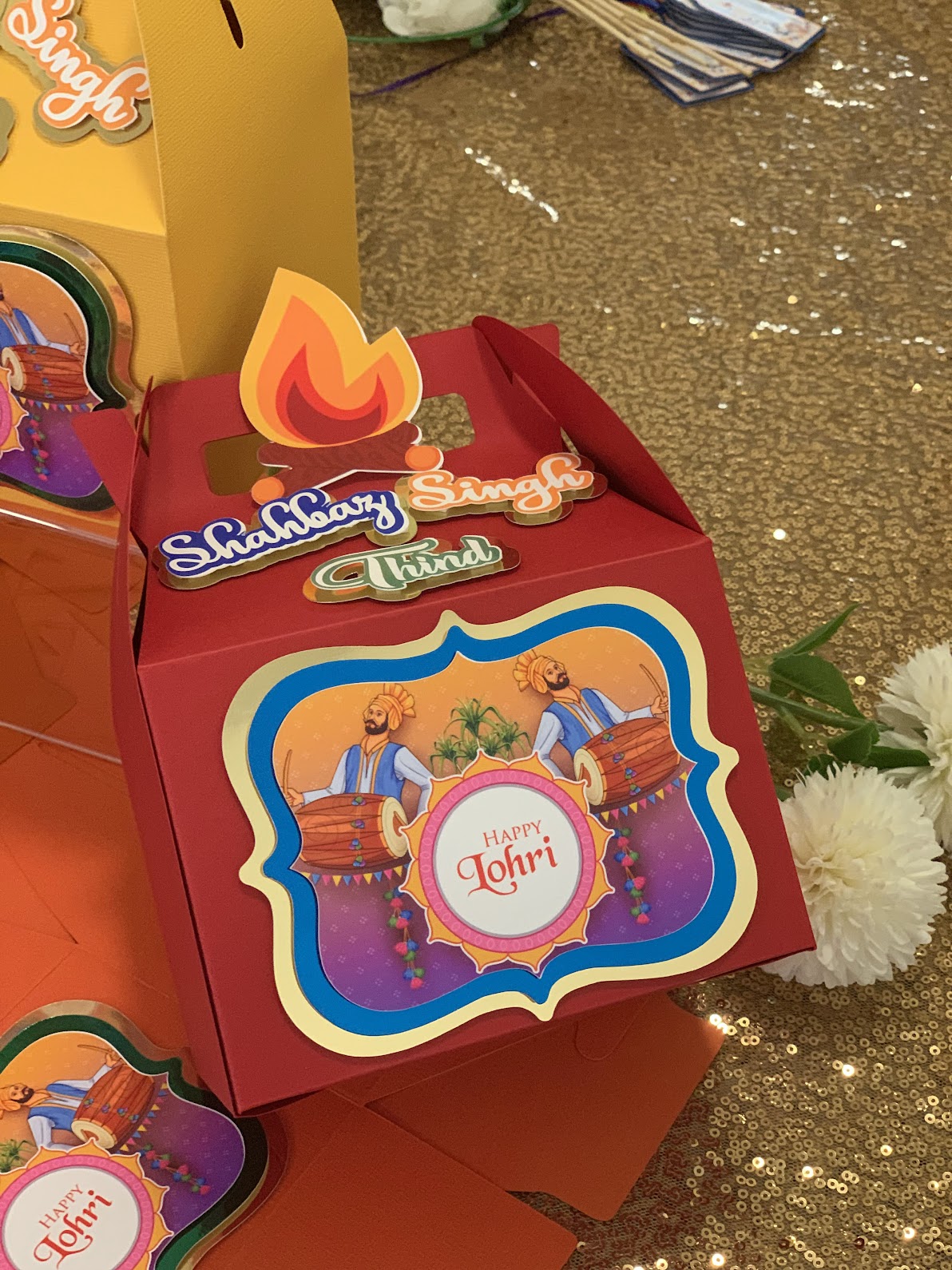 Lohri party favor boxes