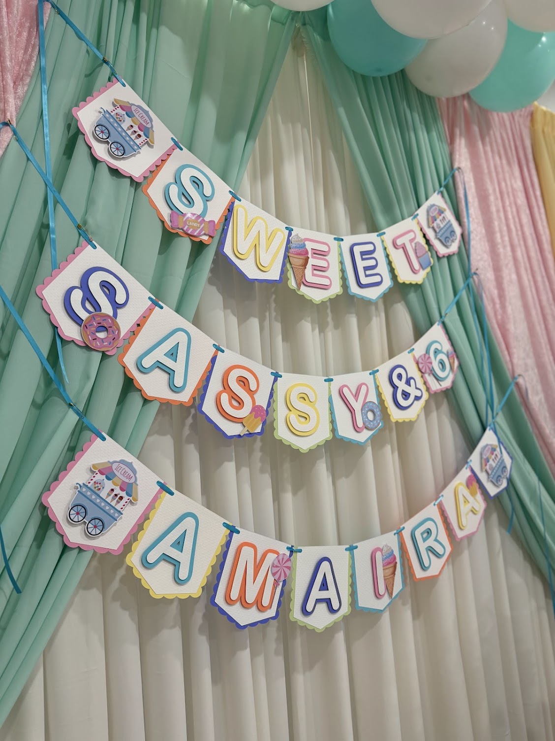 Sweet Sassy and Six Birthday Banner