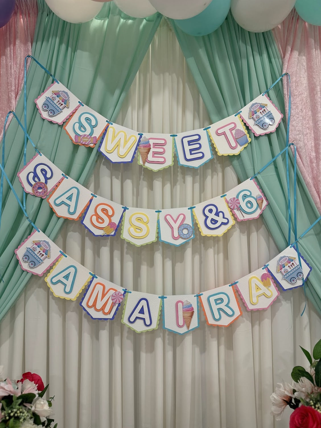 Sweet Sassy and Six Birthday Banner