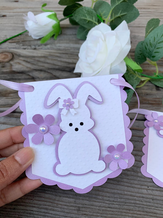 Bunny and Floral welcome baby Banner