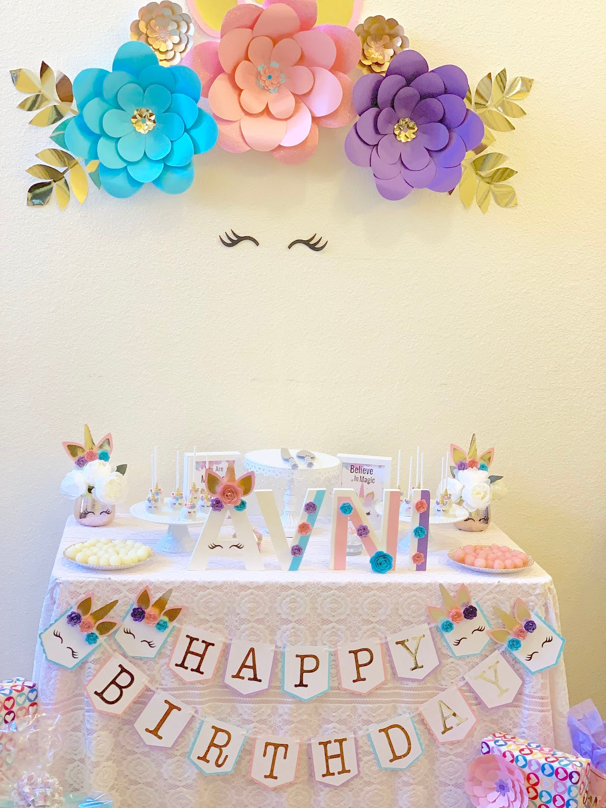 Unicorn Magical Birthday Banner