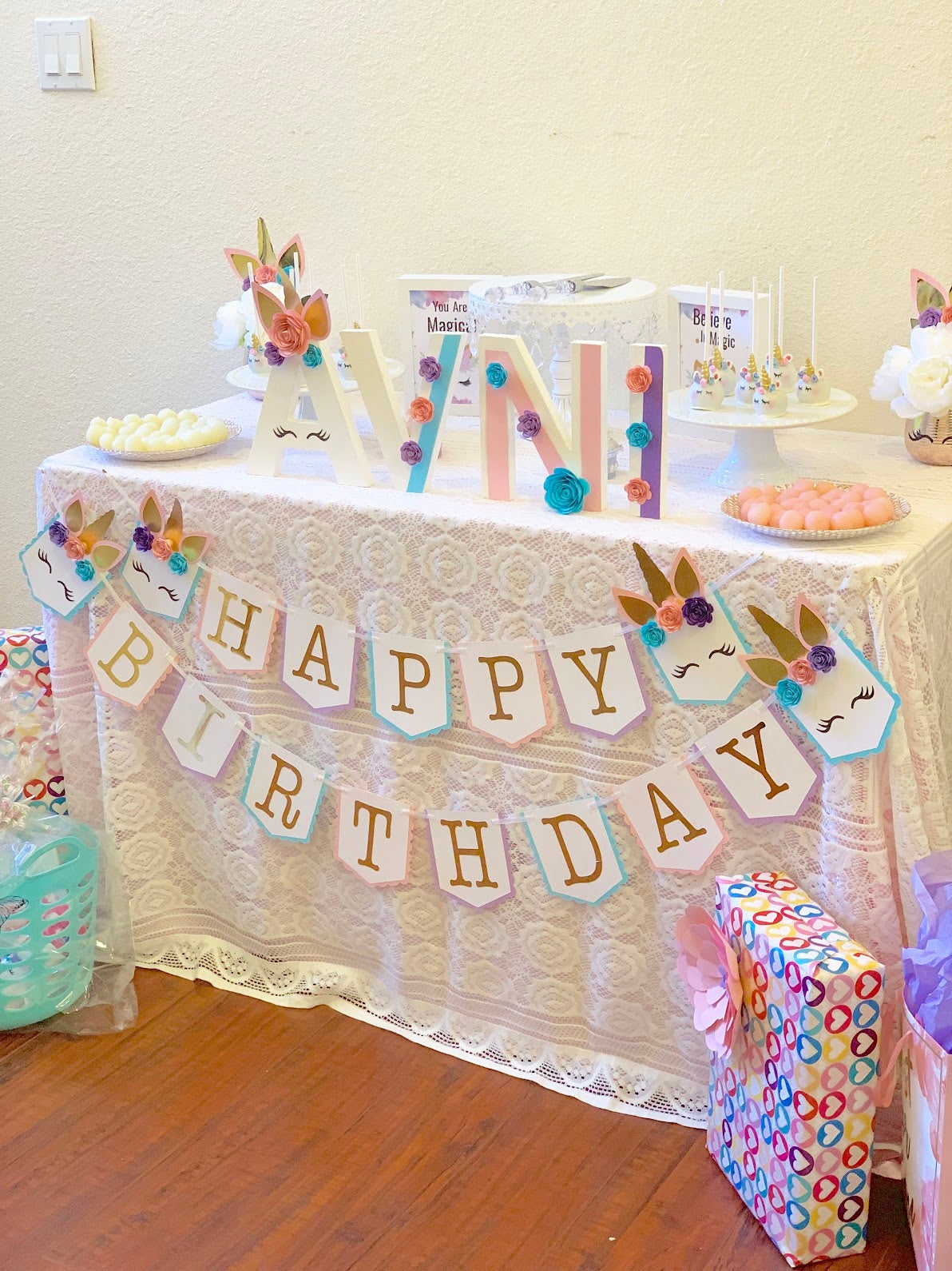 Unicorn Magical Birthday Banner