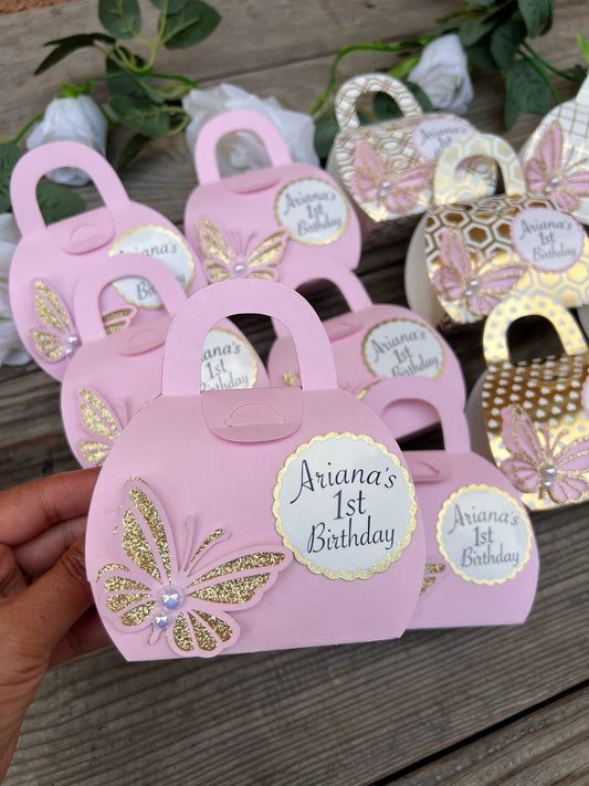 First birthday or Quinceanera or Bridal shower favor boxes