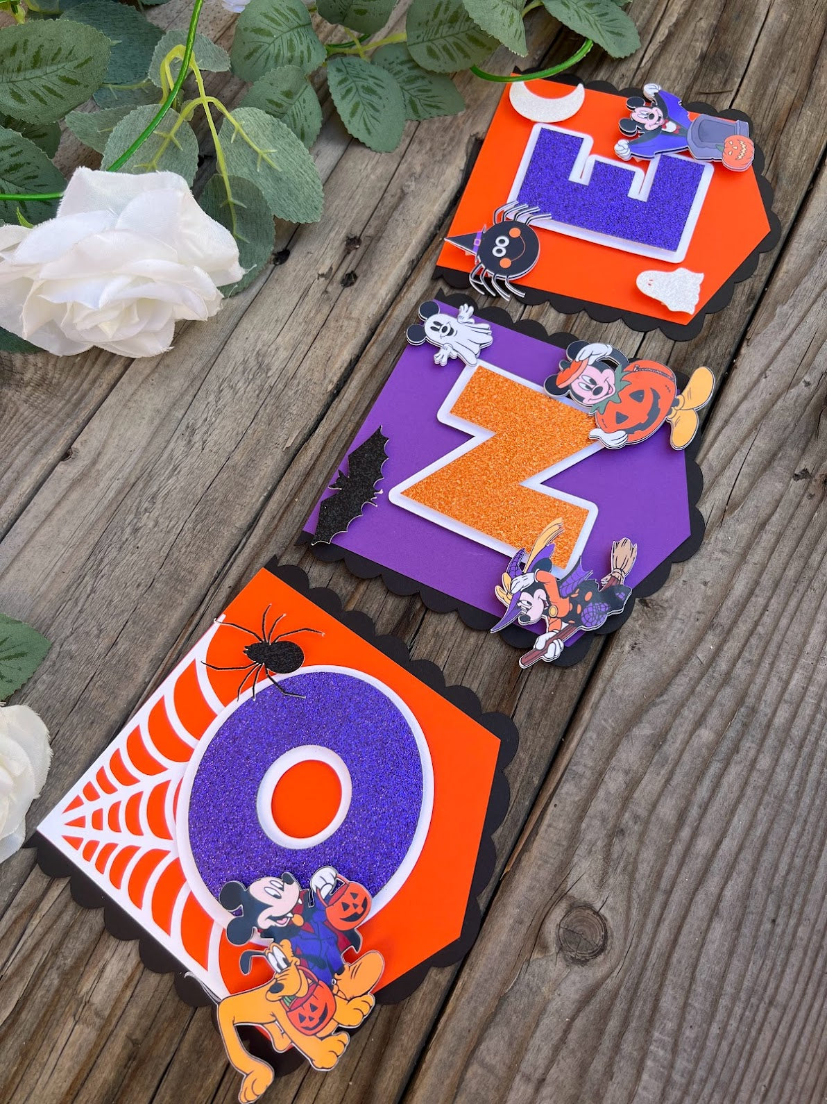 Halloween Mickey Mouse High Chair Banner