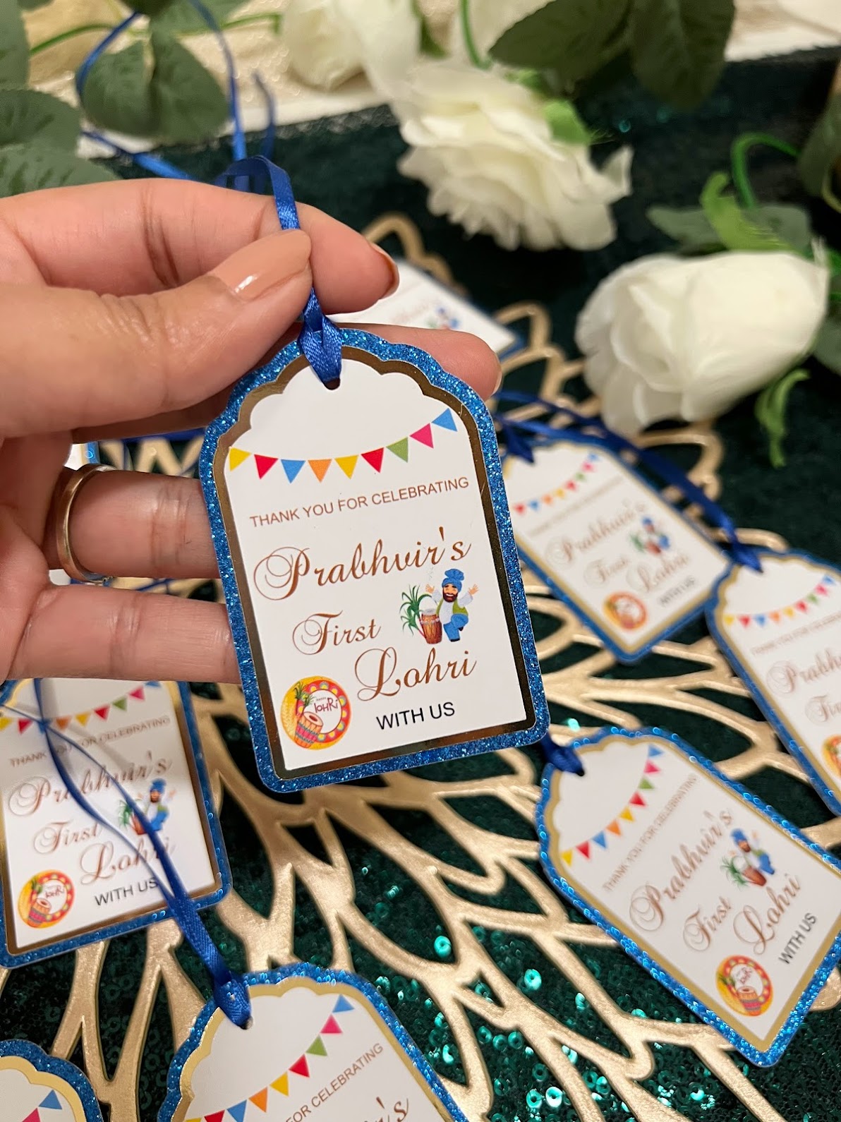 Lohri party gift tags