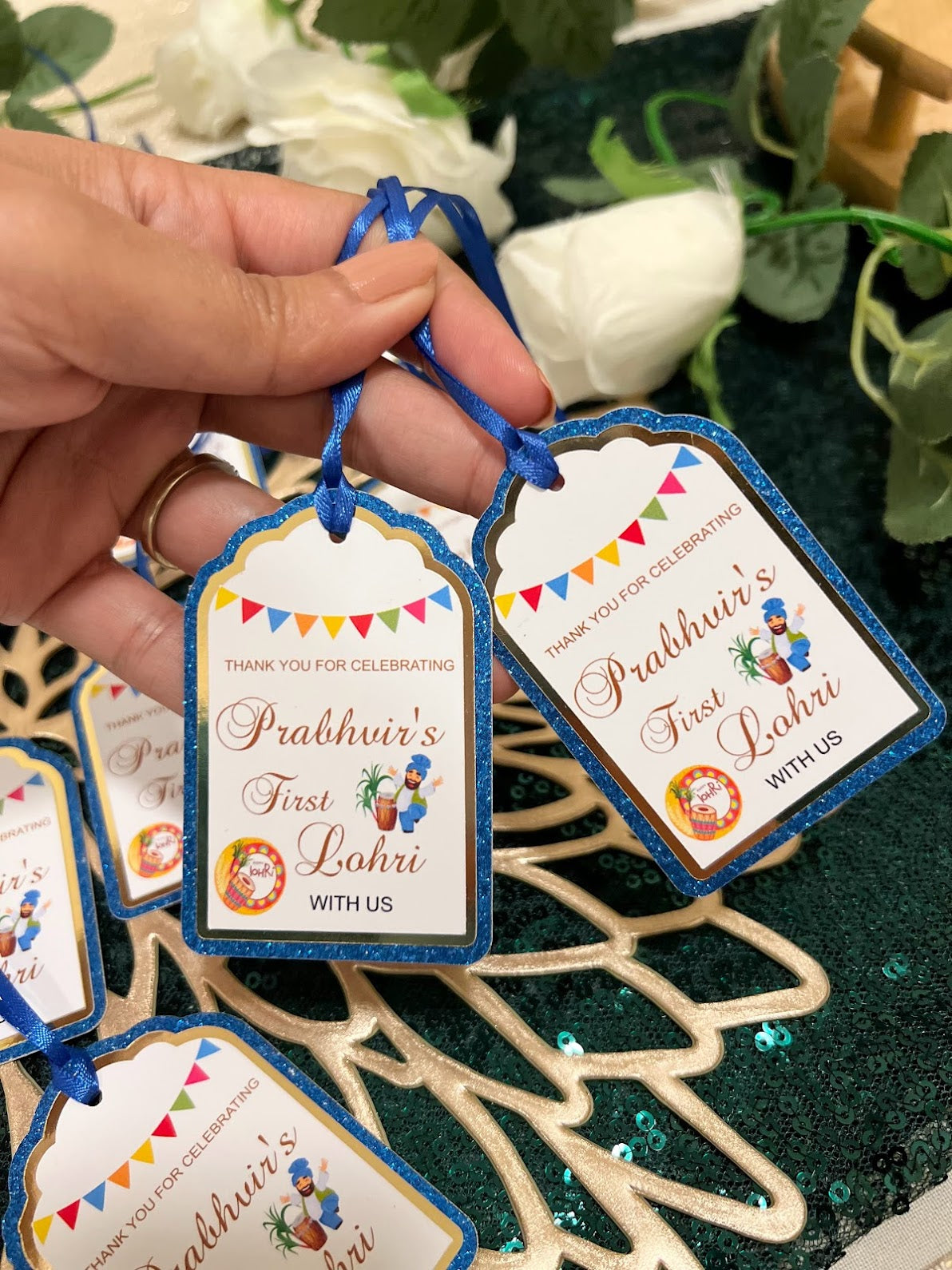 Lohri party gift tags