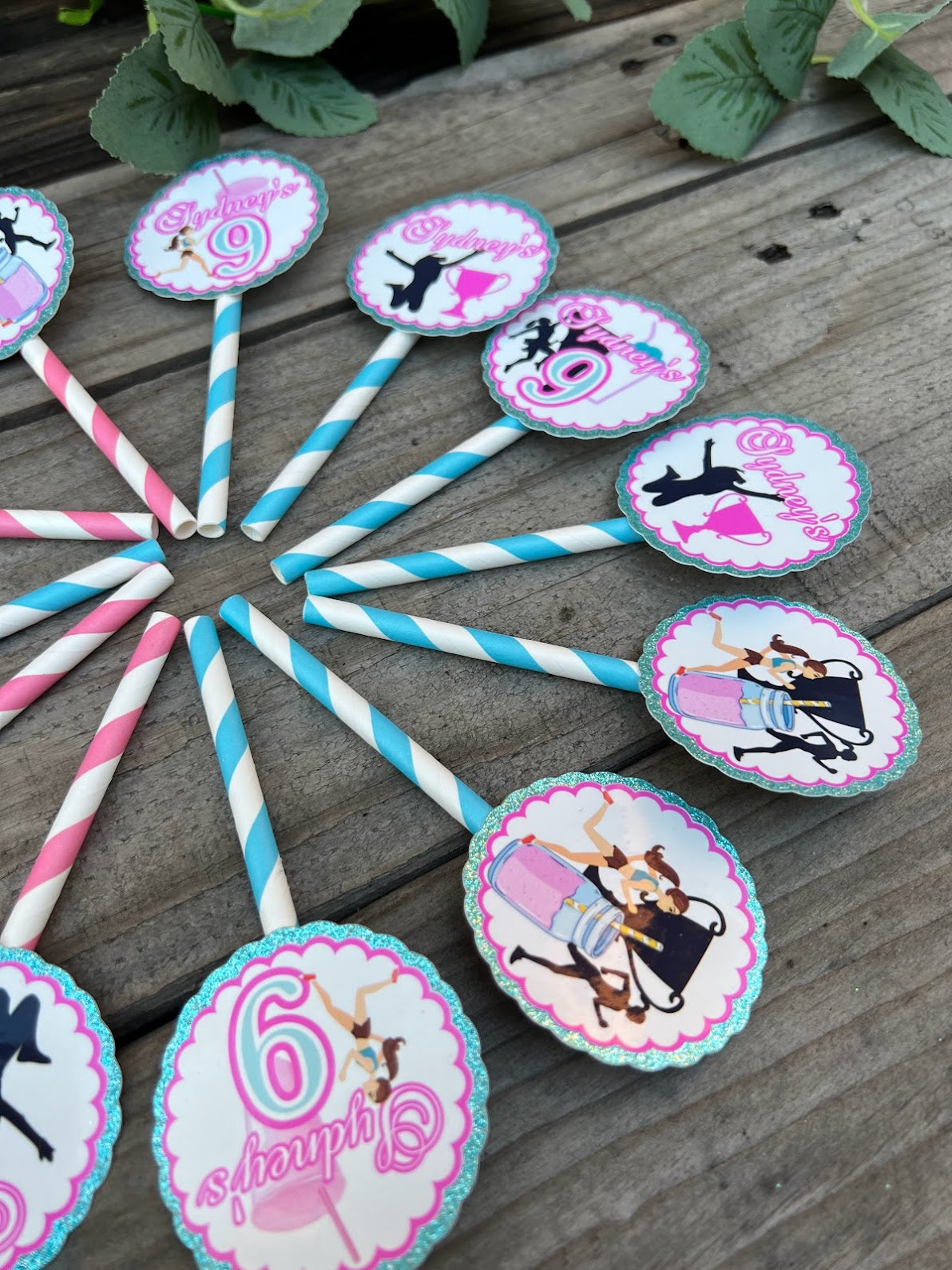 Jogging, running theme cupcake toppers