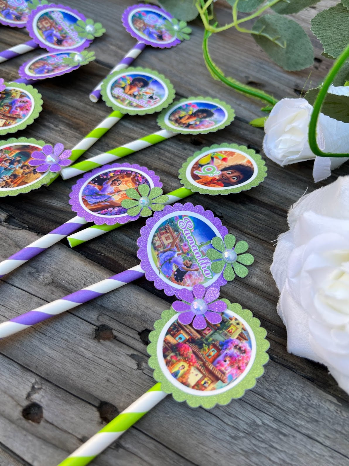 Encanto Isabella cupcake toppers, Antonio cupcake toppers