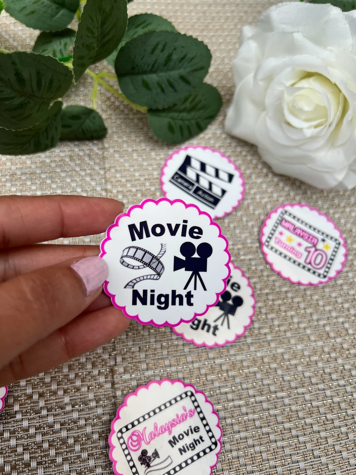 Movie night drink labels