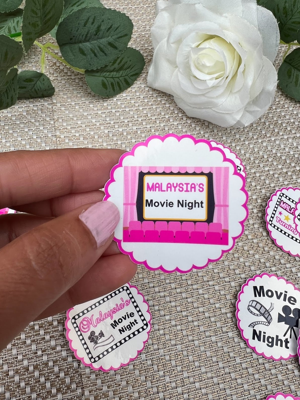 Movie night drink labels