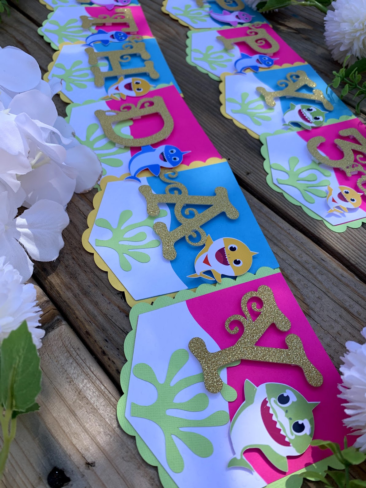 Baby Shark Happy Birthday Banner