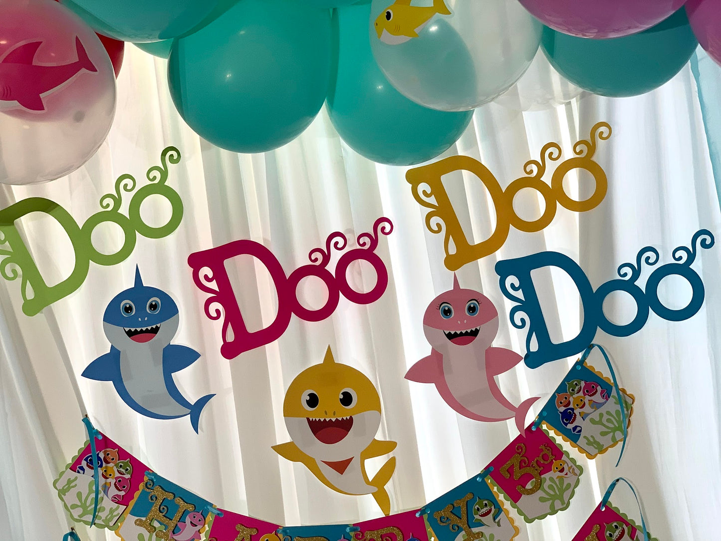 Baby Shark Happy Birthday Banner