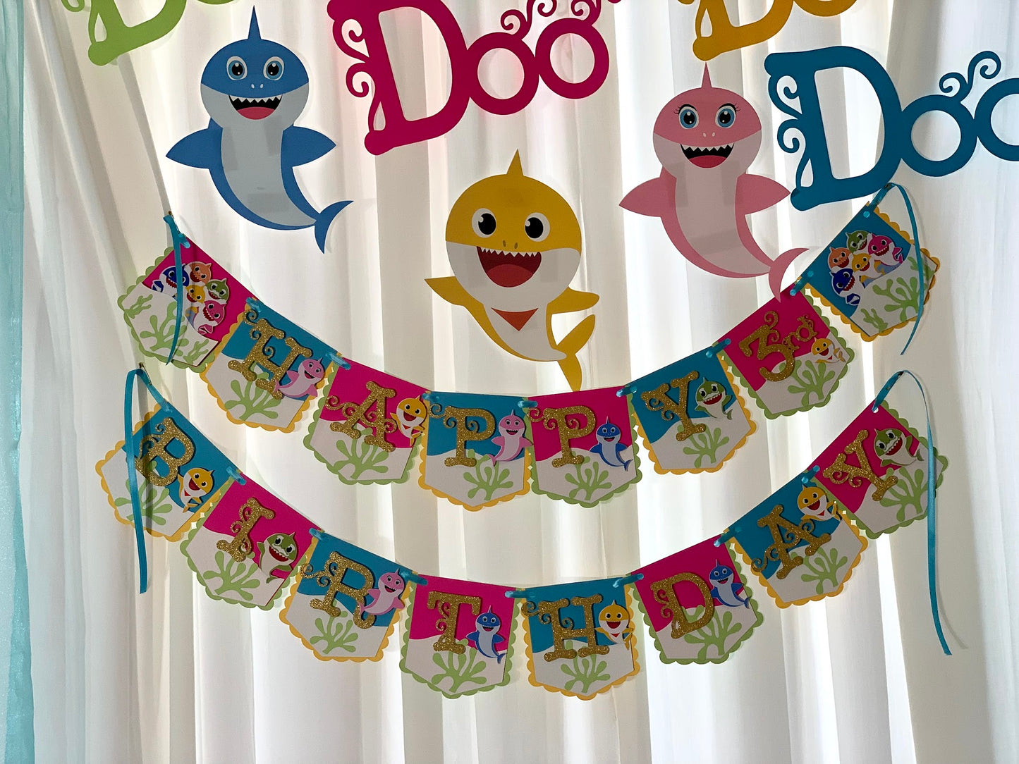 Baby Shark Happy Birthday Banner