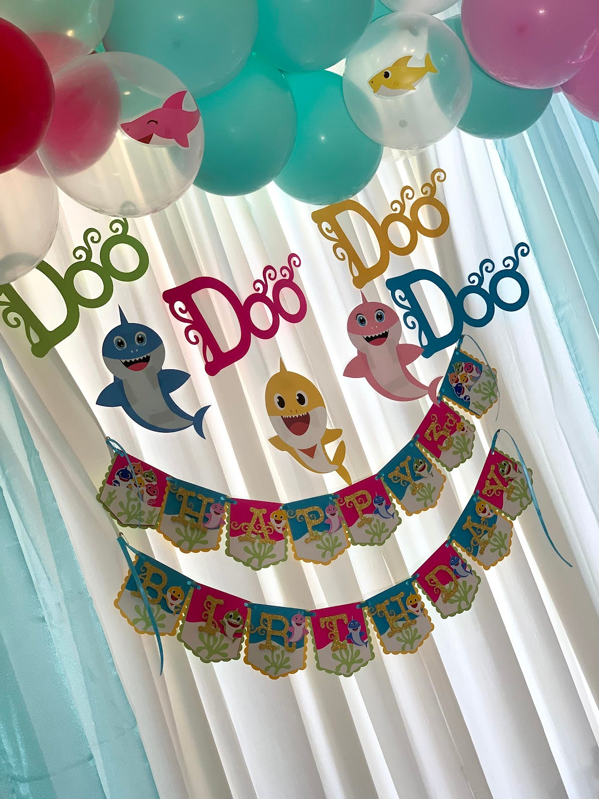 Baby Shark Happy Birthday Banner